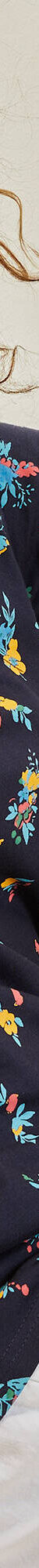 T-shirt col rond imprimé fleuri coton (marine) T-shirt col rond imprimé fleuri coton (marine)